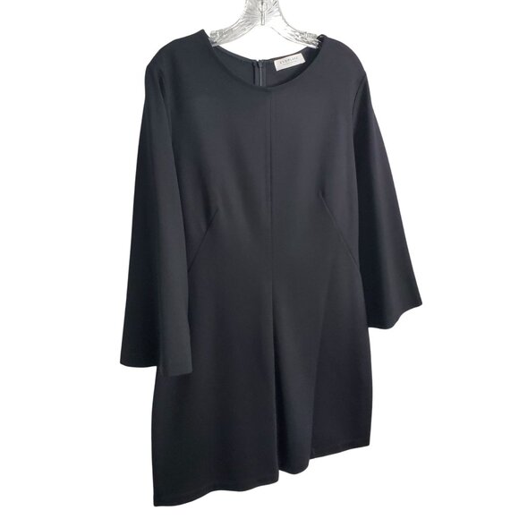 Everlane Size 14 Dress Ponte Knit The Long Sleeve Shift Minimalist Capsule Black - Picture 2 of 10